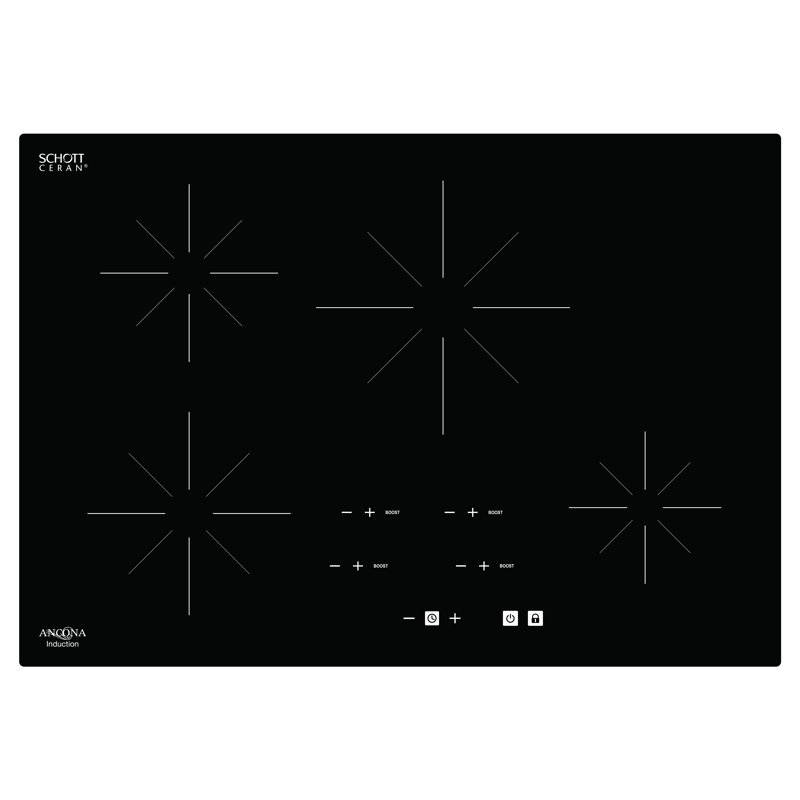 Ancona Chef 30" GlassCeramic Induction Cooktop with 4 Elements in